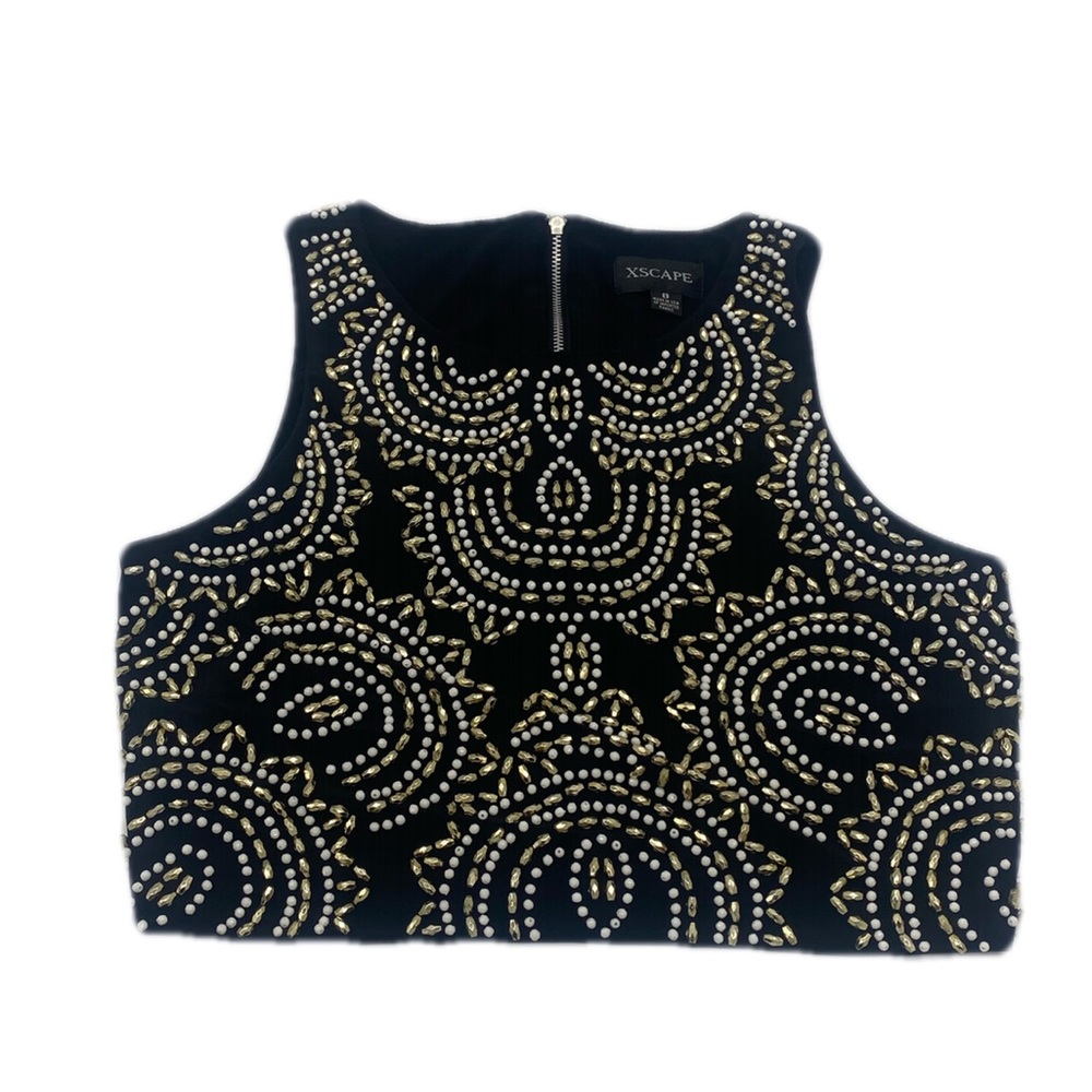 Xscape Black Beaded Shell - image 1